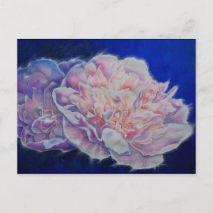 Postal Romántico elegante color rosa azul pastel