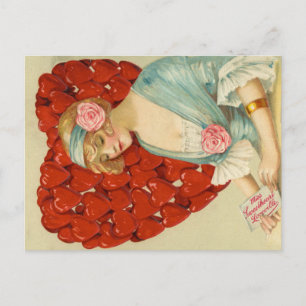 Postal Romántico Elegante Retro San Valentín, John Winsch