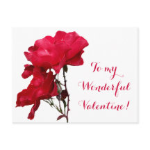 Romántico Feliz San Valentín rosa rojo amor floral