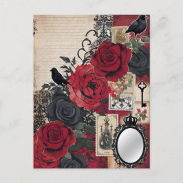Postal Romántico Gótico Vintage Elegante