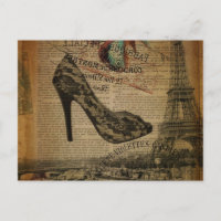 romántico Paris eiffel tower girly lace stiletto