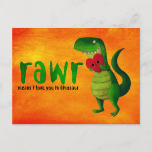 Postales Te Quiero En Dinosaurio - Tarjetas postales 