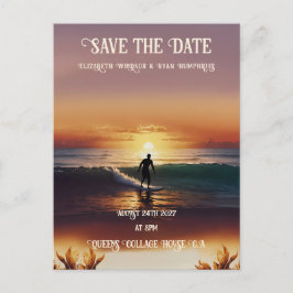 Postal Romántico Sunset Beach con elegancia tropical