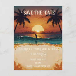 Postal Romántico Sunset Beach con elegancia tropical
