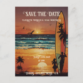 Postal Romántico Sunset Beach con elegancia tropical