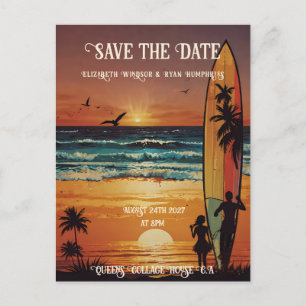 Postal Romántico Sunset Beach con elegancia tropical