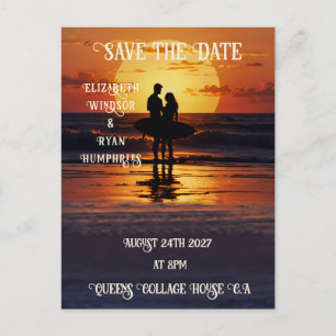 Postal Romántico Sunset Beach con elegancia tropical