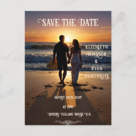 Postal Romántico Sunset Beach con elegancia tropical