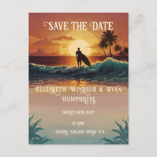 Postal Romántico Sunset Beach con elegancia tropical