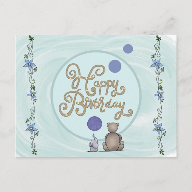 Postal romantischer Elefant (Anverso)