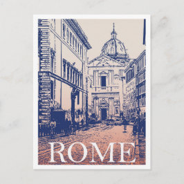 Postal Rome Italy Illustration Art vintage Travel