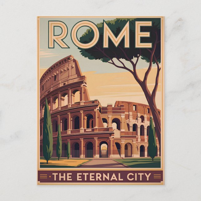 Postal Rome Italy vintage (Anverso)