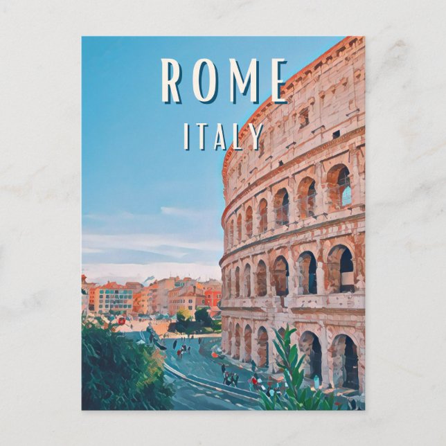 Postal Rome, la ville de la Dolce Vita et du charme itali (Anverso)
