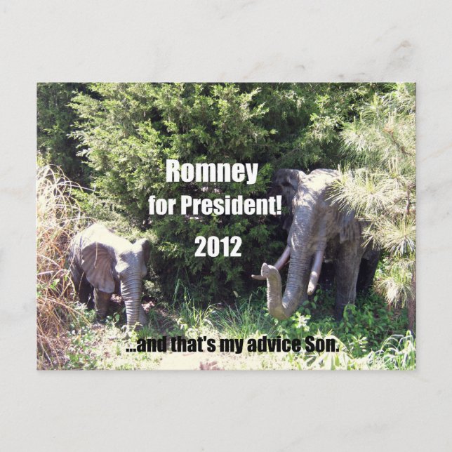 Postal Romney presidente - 2012 (Anverso)