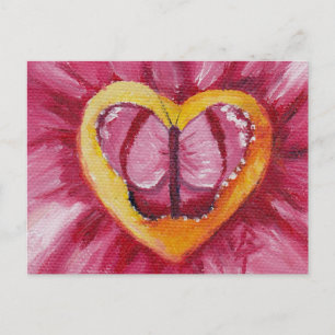 Postal Rompecabezas de amor de mariposa