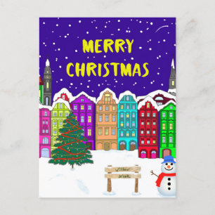 Postal Rompecabezas de la aldea