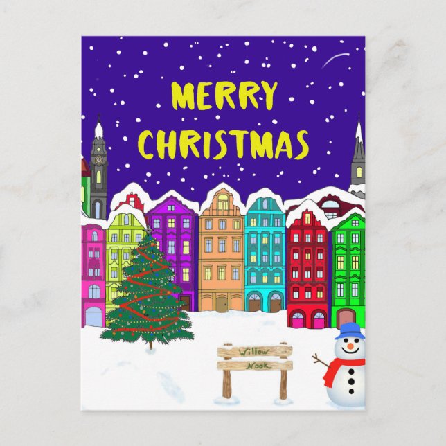 Postal Rompecabezas de la aldea (Anverso)