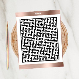 Postal Rompecabezas de Maze Catorce Cobre | Cartas de act