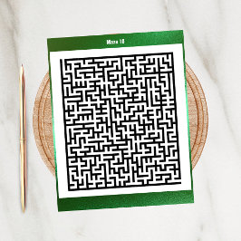 Postal Rompecabezas de Mazen Diez Verde | Cartas de activ