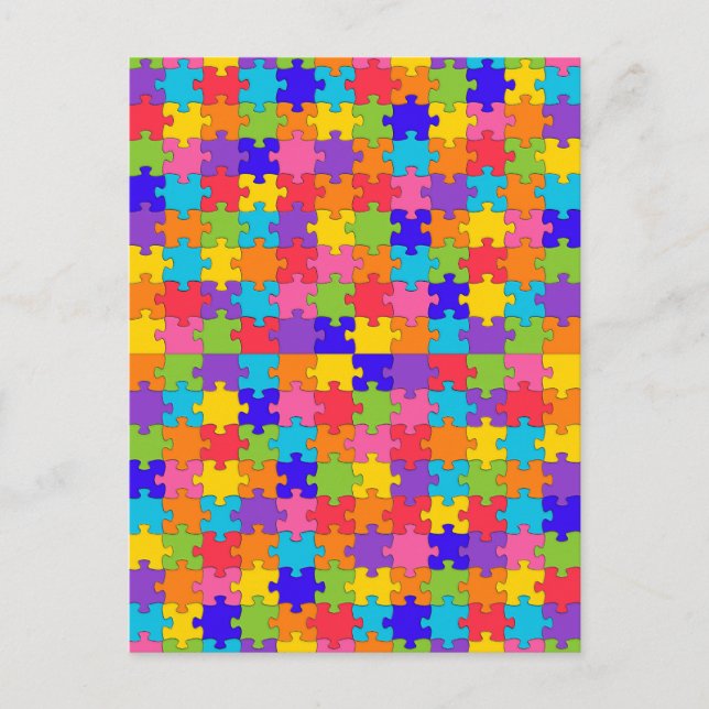 Postal rompecabezas del autismo (Anverso)