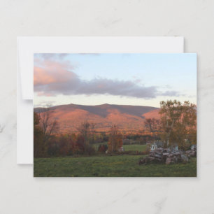 Postal Rompecabezas del paisaje de la montaña del atardec