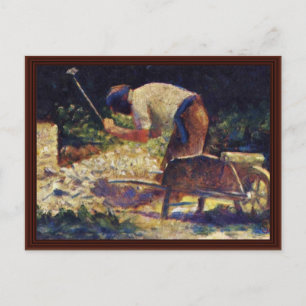 Postal Rompedor De Piedra Con Flecha De Rueda De Seurat G