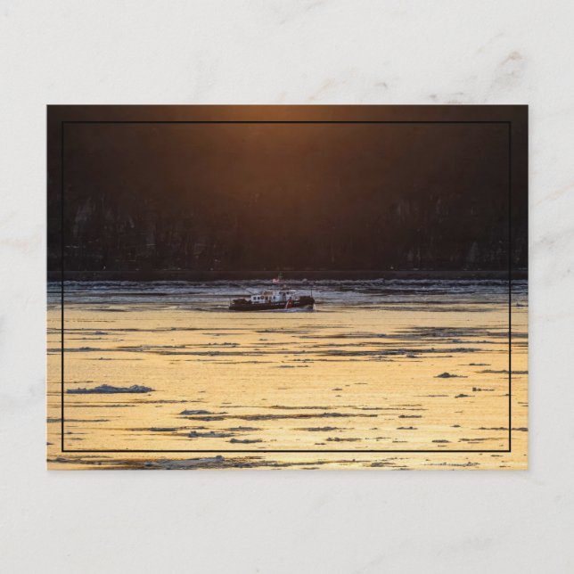 Postal Rompehielos al atardecer (Anverso)