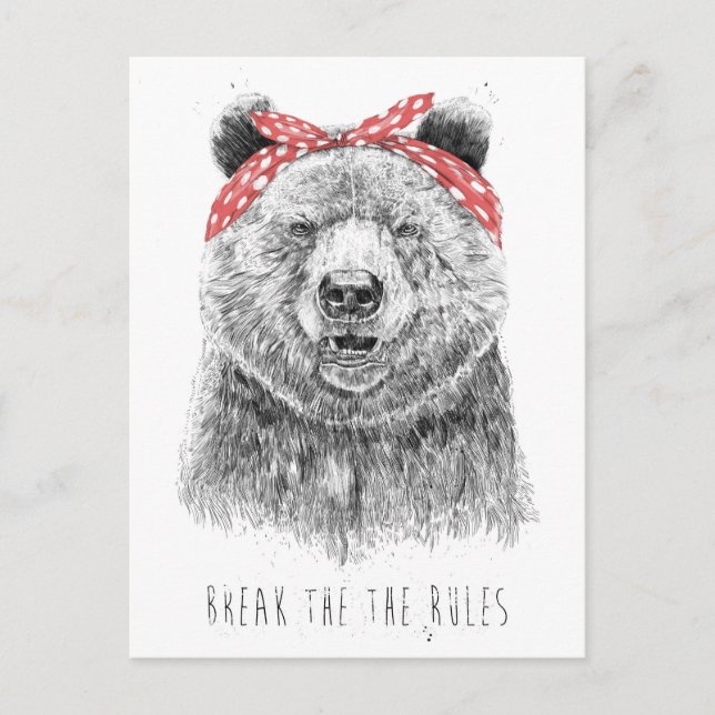 Postal Romper las reglas (Anverso)