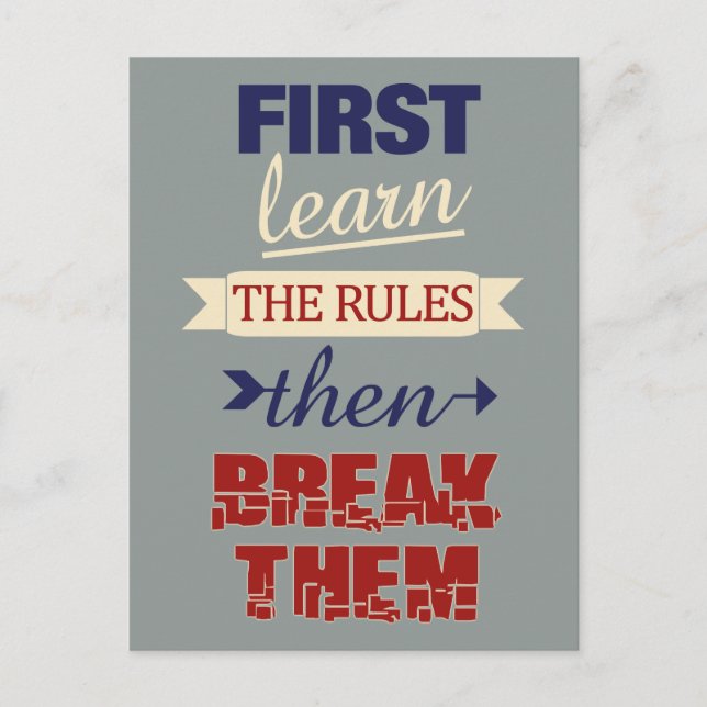 postal Romper reglas (Anverso)