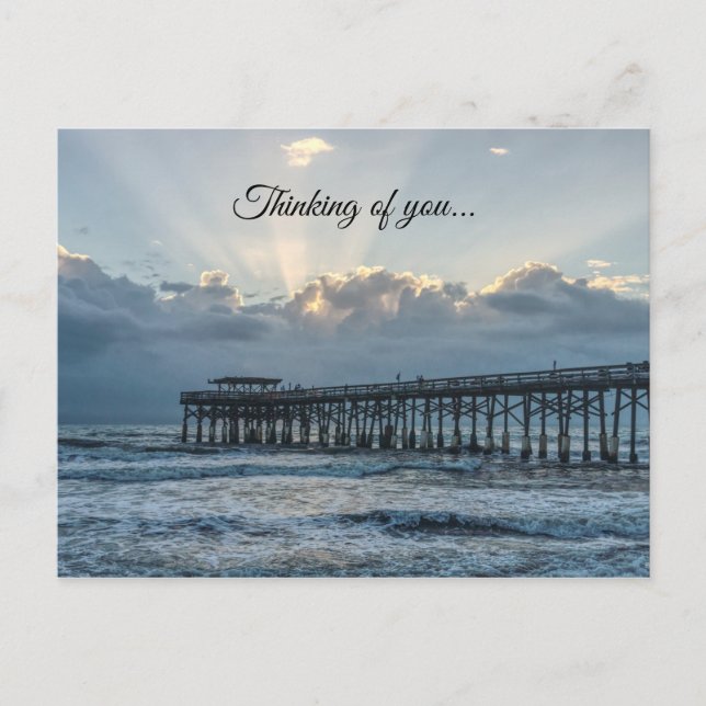 Postal Rompiendo En Cocoa Pensando En Usted Postcard (Anverso)