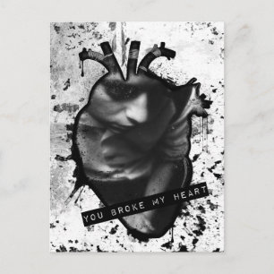 Postal rompiste mi corazón anatómico