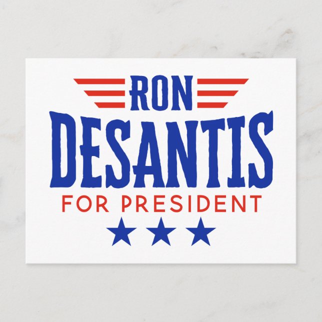 Postal Ron DeSantis para presidente - Campaña (Anverso)