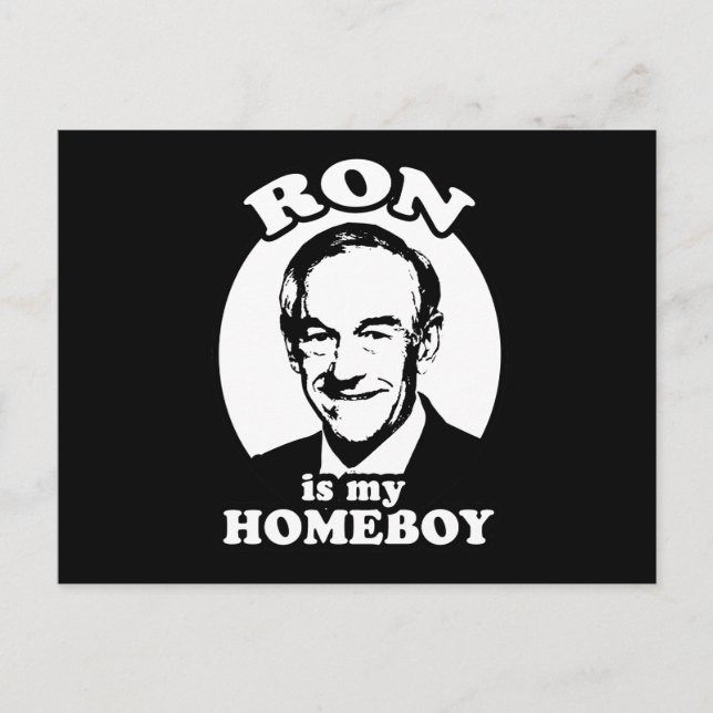 Postal Ron Paul es mi muchacho (Anverso)