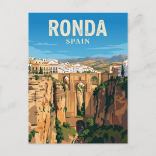 Postal Ronda casco antiguo y Puente Nuevo España