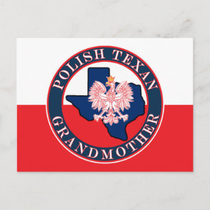 Postal Ronda de la Abuela Texana de Polonia