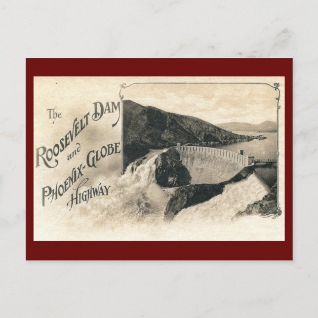 Postal Roosevelt Dam Vintage (Anverso)