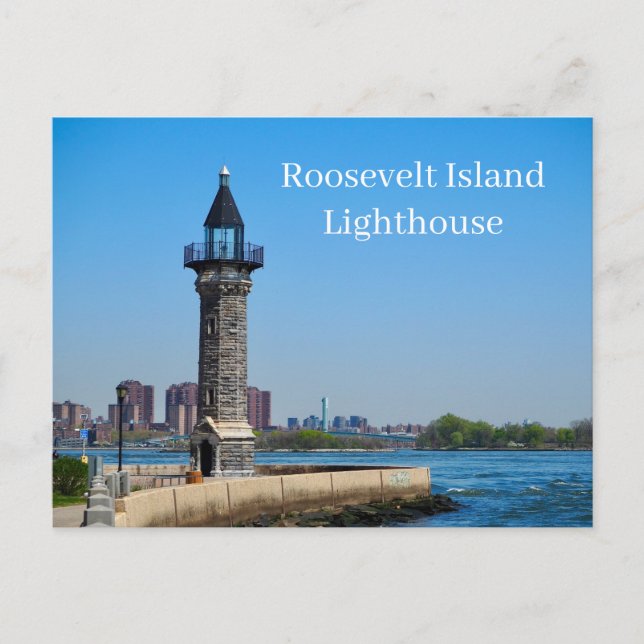 Postal Roosevelt Island Lighthouse New York USA Postcard (Anverso)