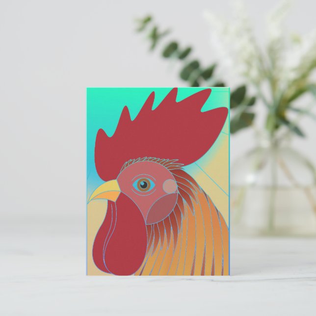 Postal Rooster (Anverso de pie)