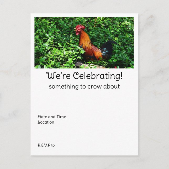 Postal Rooster Crowing (Anverso)