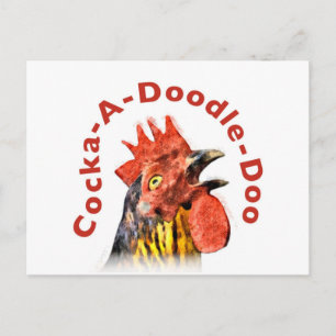 Postal Rooster de Cock-A-Doodle-Doo