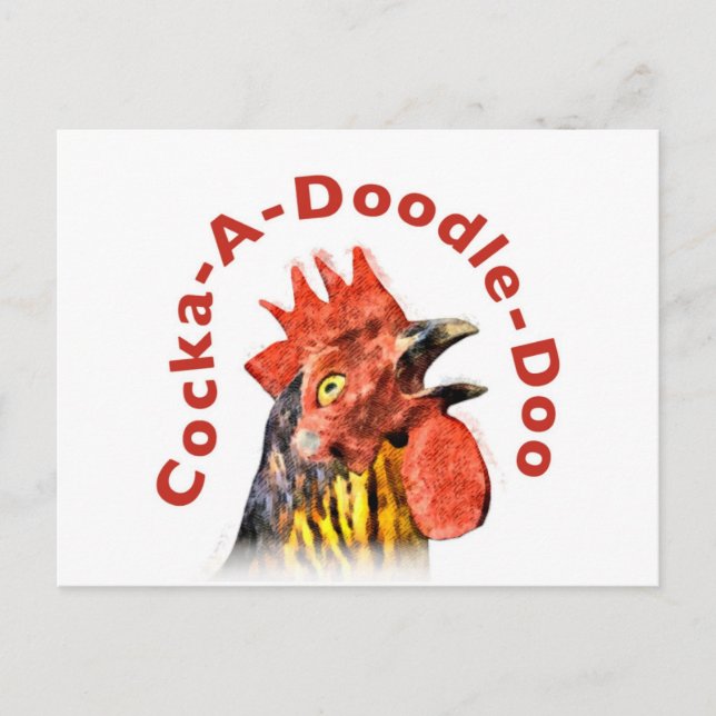 Postal Rooster de Cock-A-Doodle-Doo (Anverso)