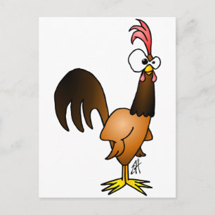 Postal Rooster enfurecido