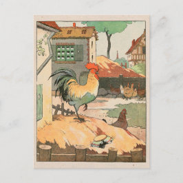 Postal Rooster Farm Yard
