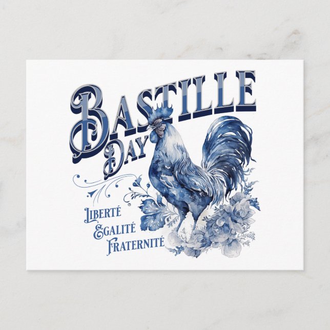Postal Rooster por el Día de la Bastilla (Anverso)