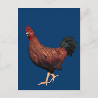Postal Rooster Rojo