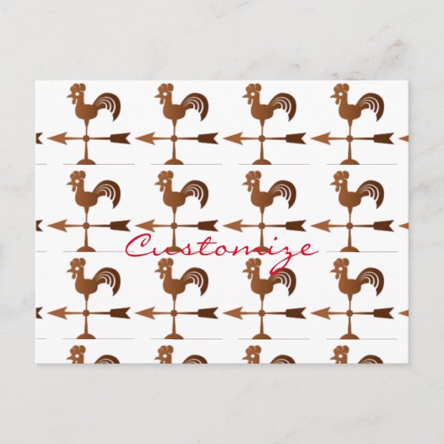 Postal Rooster Weathervane Thunder_Cove (Anverso)