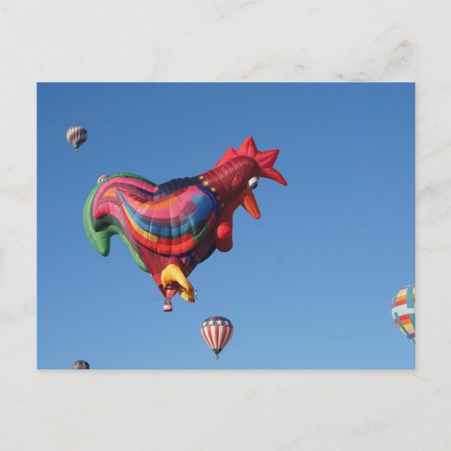 Postal Roostesr colorido (Anverso)