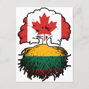 Postal Roots de árboles de Canadá lituano de Lituania