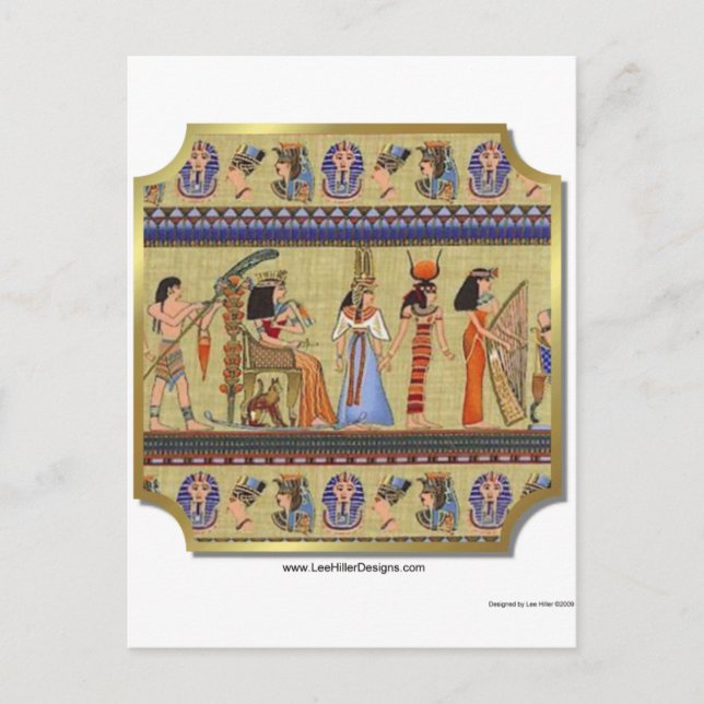 Postal Ropa con jeroglíficos egipcios, regalos colecciona (Anverso)