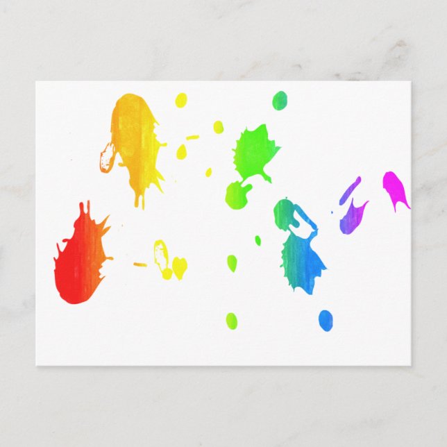 Postal Ropa de arcoiris (Anverso)